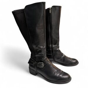 Franco Sarto‎ Black leather knee-high boots